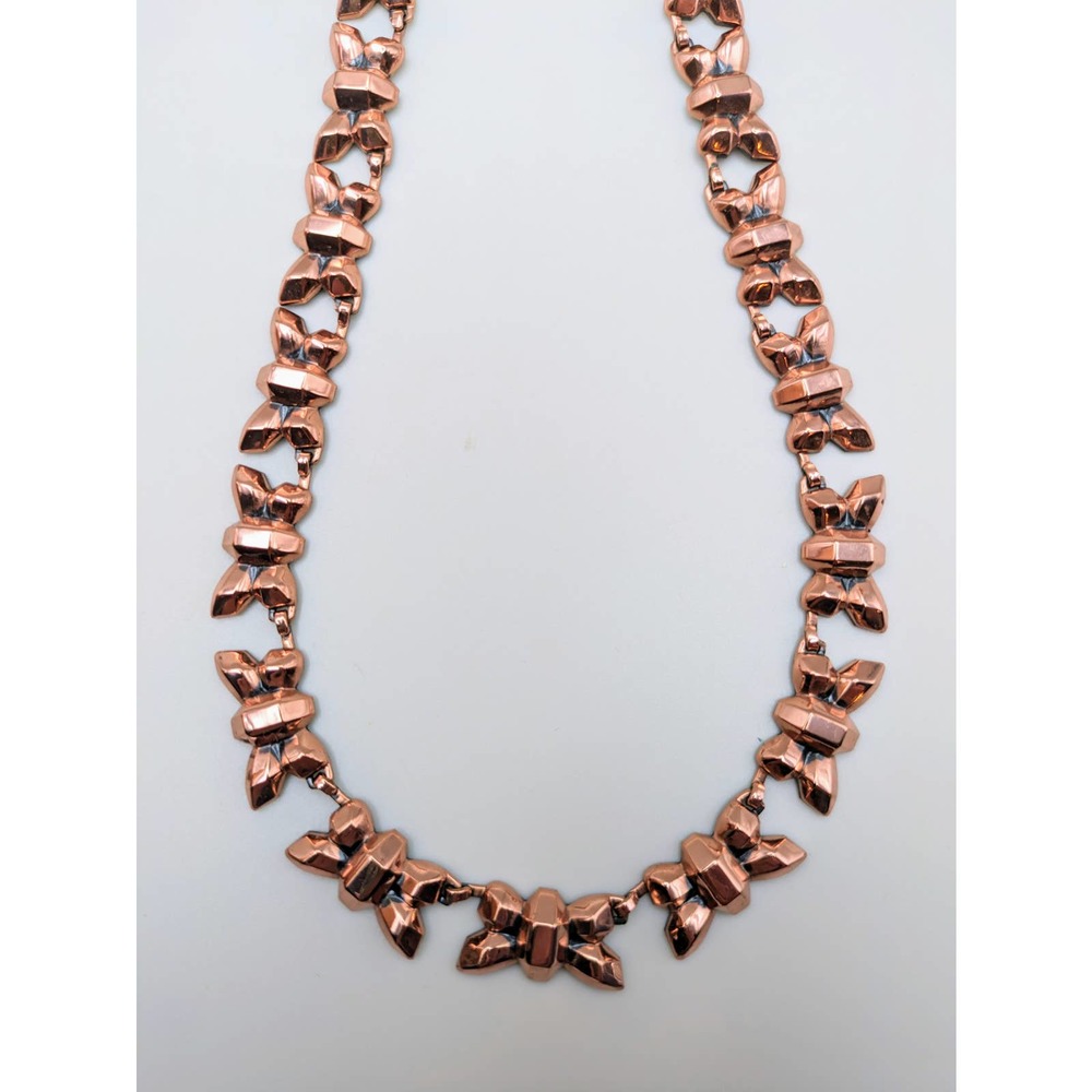 Renoir Copper Dragonfly Necklace Choker Signed